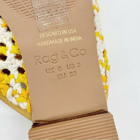 Rag N Co Mariana Woven‎ Flat Mules With Tassels New US 8 - Picture 9 of 11